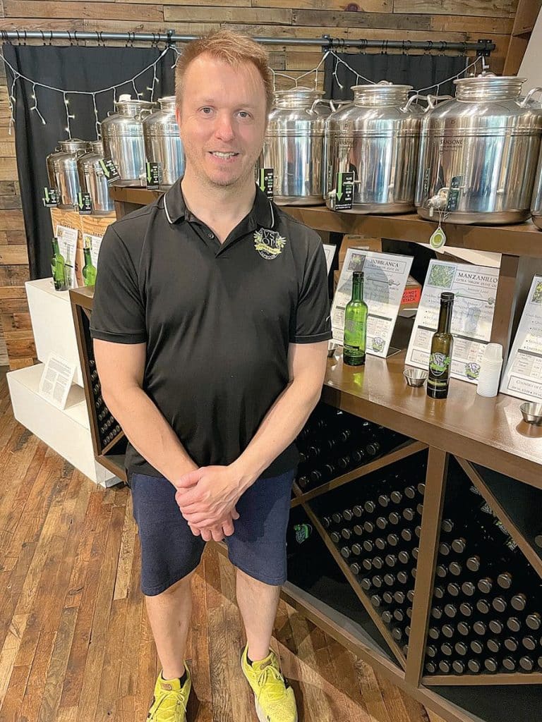 William Makson, Proprietor, VSOP Olive Oil and Vinegar Taproom