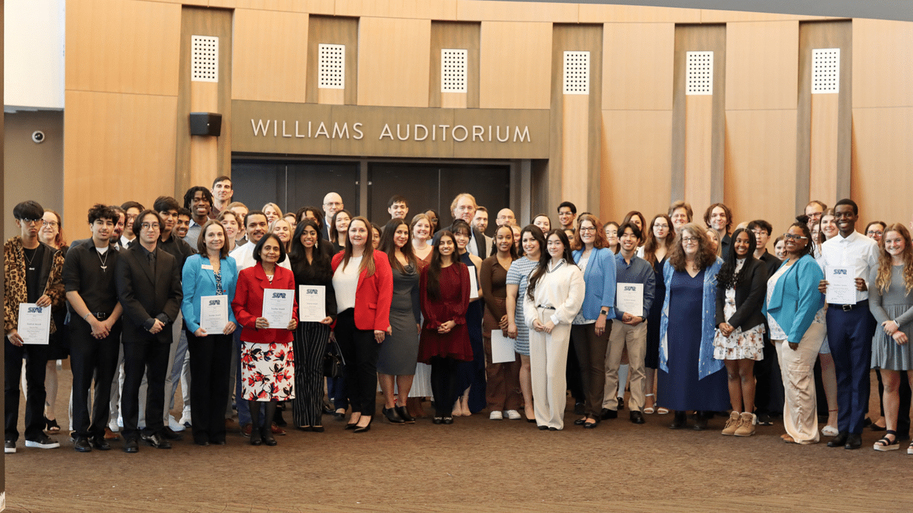 More than 200 students, teachers and guests attended the annual event that honors the highest-achieving seniors and their most academically influential teachers.