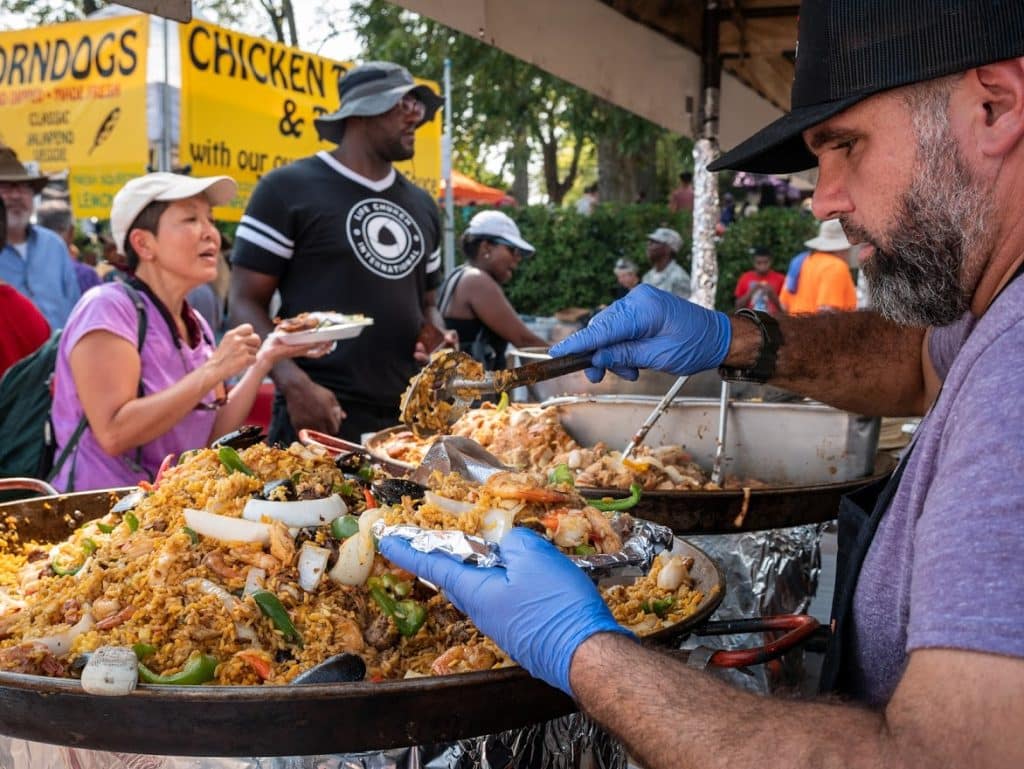 food stall at a fall festival