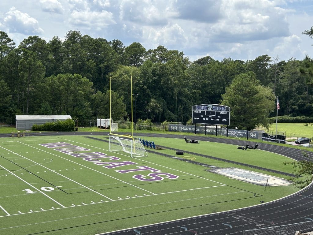 high school football field