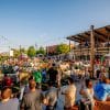 Crowd of people at an outdoor show in downtown Duluth, GA