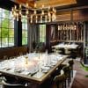 Upscale private dining room at a fancy restaurant