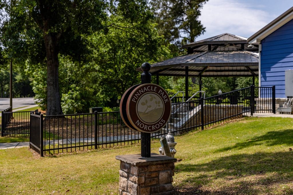 park with entrance sign