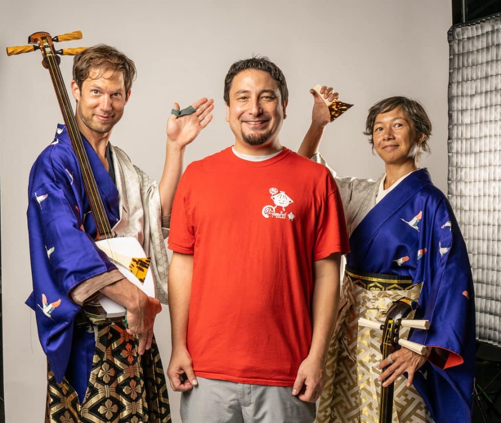 JapanFest Atlanta organizer with two performers