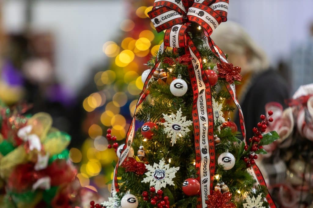 Small decorated Christmas Trees at the Georgia Festival of Trees