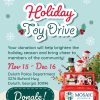 Flyer for the Duluth Police Department's Holiday Toy Drive