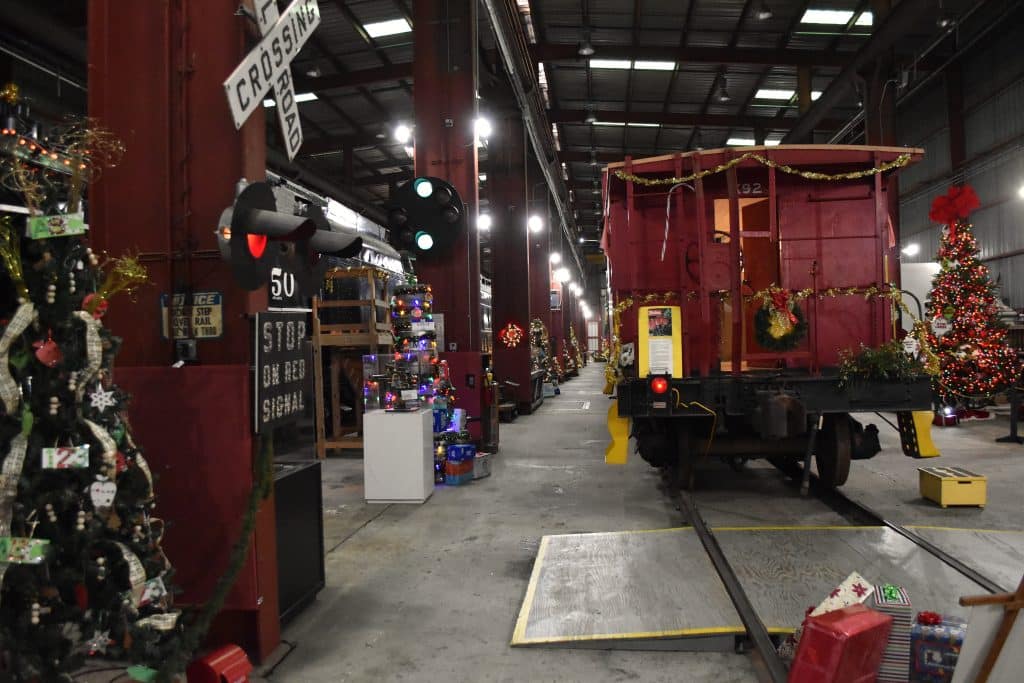 Train exhibit space at the Southeastern Railway Museum