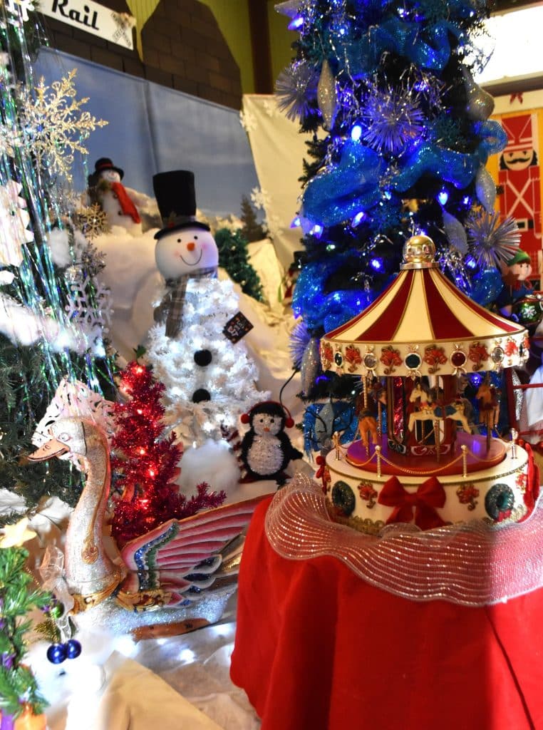 Christmas decorations at the Southeastern Railway Museum