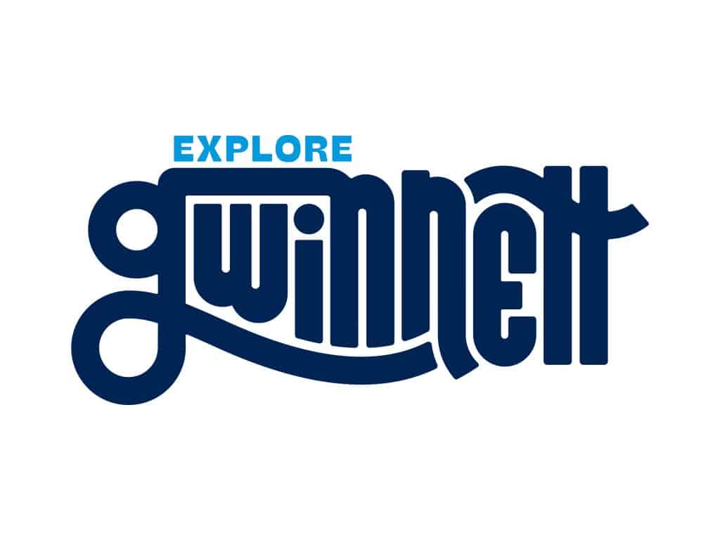 Explore Gwinnett logo with blue text on white background