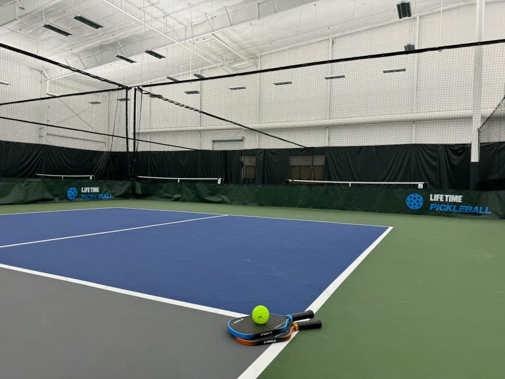 Indoor pickleball courts at Life Time in Peachtree Corners