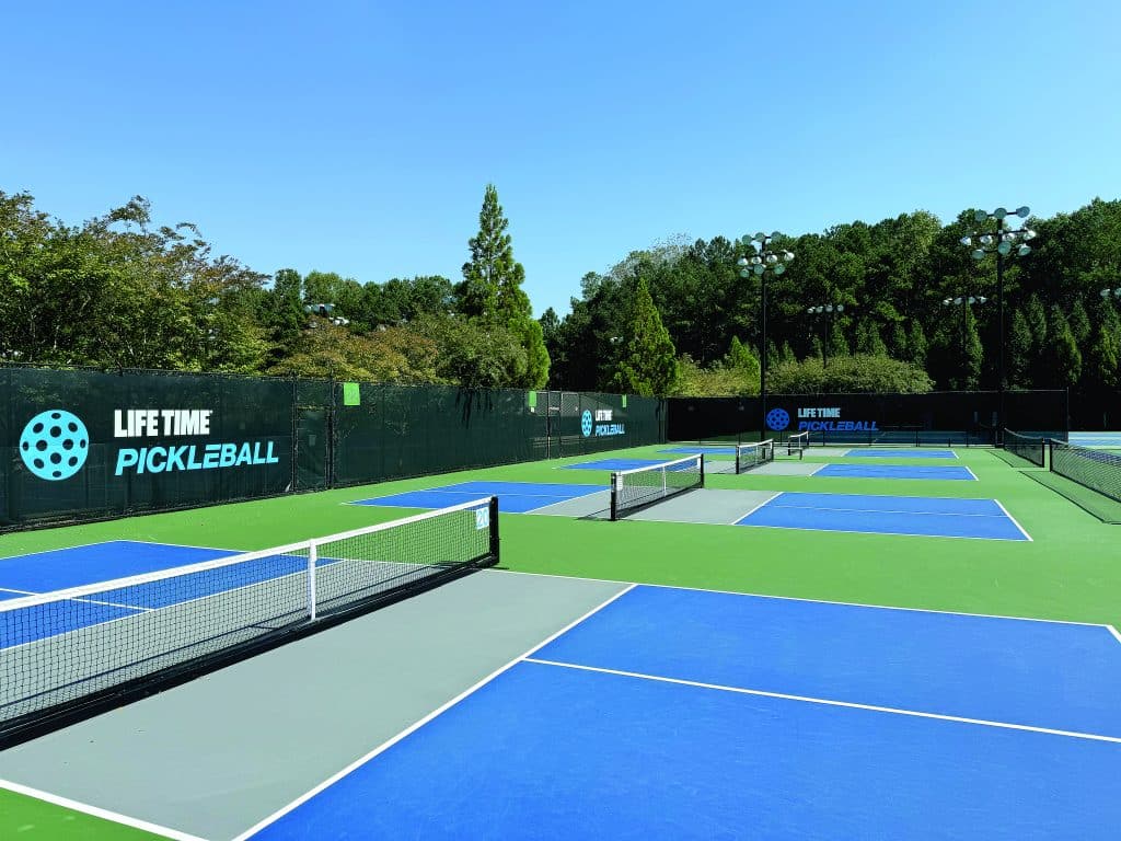 Pickleball courts at Life Time in Peachtree Corners