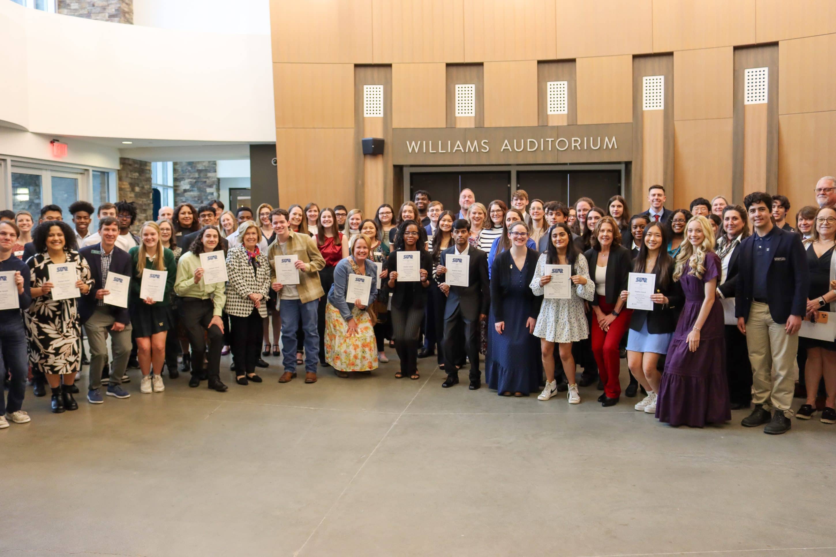 Group of students and teachers from Gwinnett County, GA at the 2025 STAR Reception