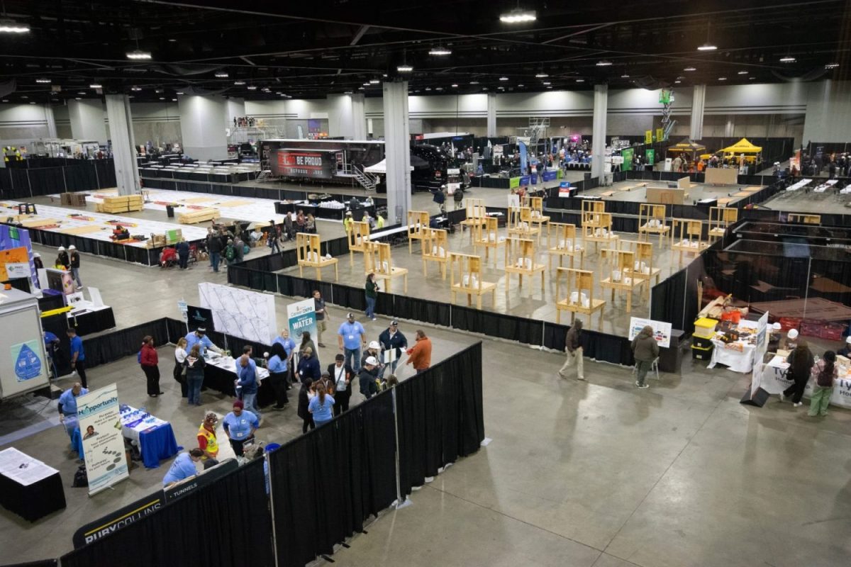 Convention center set up with interactive displays for the Construction Ready CareerEXPO in Atlanta in February 2025