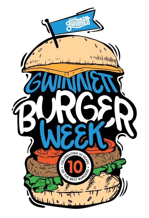 Colorful Gwinnett Burger Week Logo with no dates