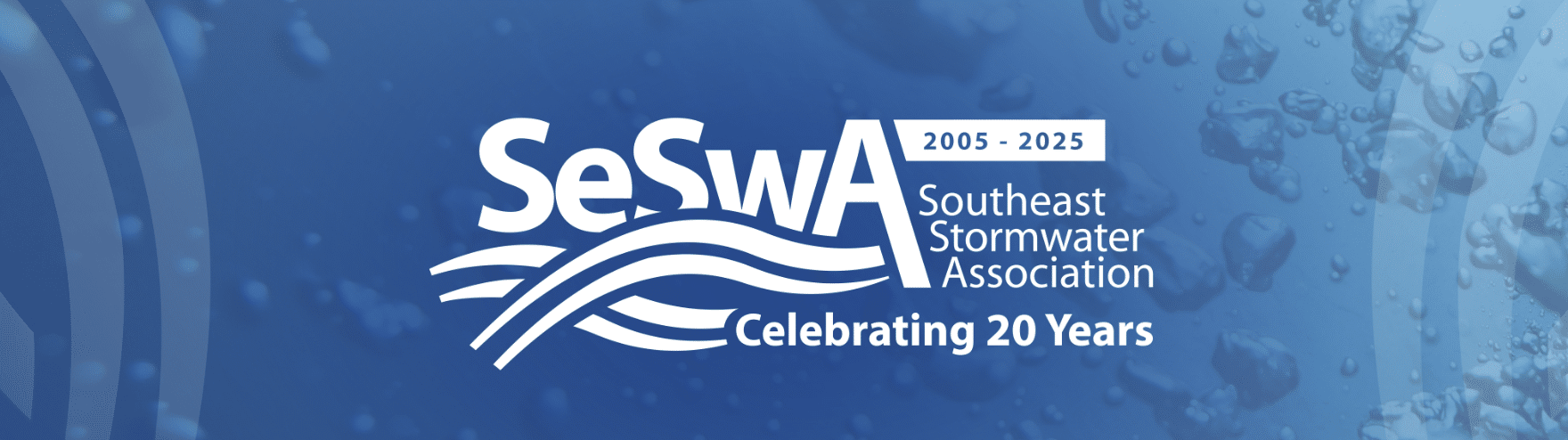 SESWA logo with white lettering on blue background