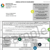 A sample image of a Gwinnett County property tax bill. The word "Sample" is stamped across it diagonally.