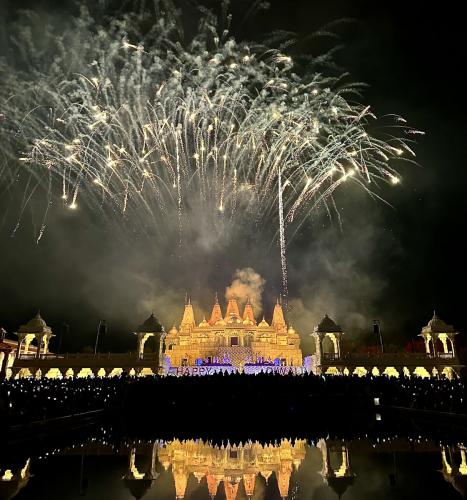 Diwali celebration and fireworks