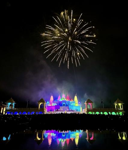 Diwali celebration and fireworks